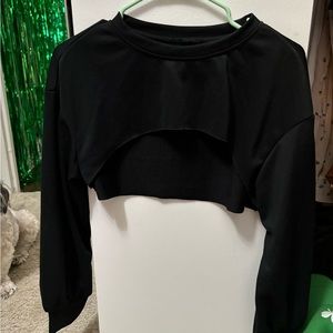Black super cropped sweater